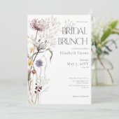 Boho Wildbloemen Moderne Bloemen Bruidsbrunch Kaart (Staand voorkant)