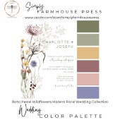 Boho Wildbloemen Moderne bloemenbruiloft Save The Date