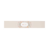 Boho Wildbloemen Monogram Bruiloft Uitnodigingen Wikkel (Vlak)