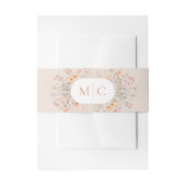 Boho Wildbloemen Monogram Bruiloft Uitnodigingen Wikkel (Voorkant Voorbeeld)
