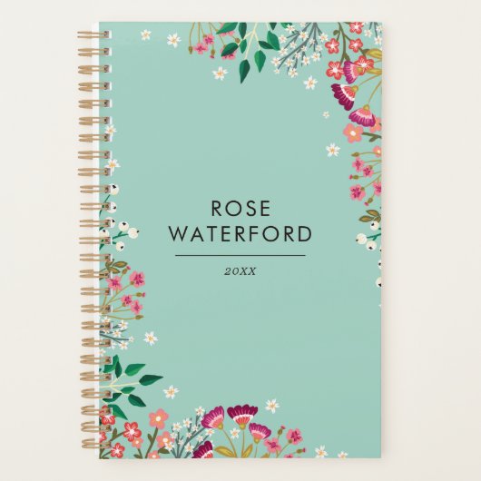 Boho Wildbloemen - Naam Planner (Voorkant)
