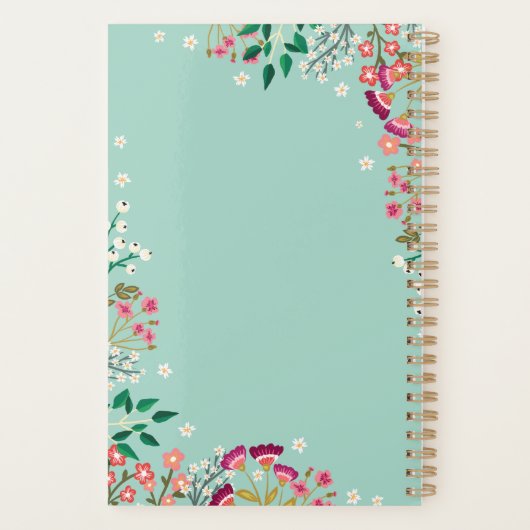 Boho Wildbloemen - Naam Planner (Achterkant)
