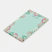 Boho Wildbloemen - Naam Post-it® Notes (Schuin)