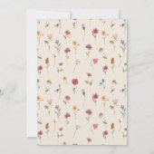 Boho Wildbloemen repetitie diner uitnodiging (Achterkant)