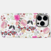Boho Wildbloemen Roze Bloemen Case-Mate iPhone Case (Achterkant (horizontaal))