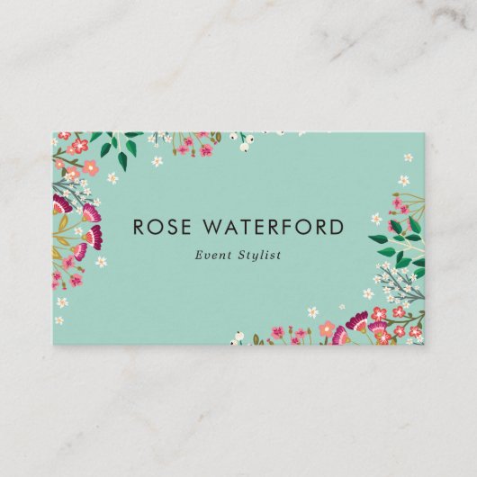 Boho Wildbloemen Visitekaartje (Voorkant)