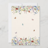 Boho Wildbloemen & Vlinders Afstudeerfeest Kaart (Achterkant)