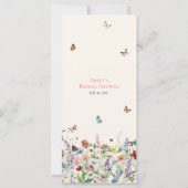 Boho Wildbloemen & Vlinders Menu (Achterkant)