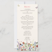 Boho Wildbloemen & Vlinders Menu (Voorkant)