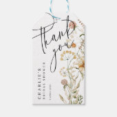 Boho Wildbloemen Waterverf Minimale Vrijgezellenfe Cadeaulabel (Voorkant)