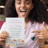 Boho Wildbloemen Zomer Tuin Bloemen Bruiloft Kaart