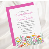 Boho Wildbloemen Zomer Tuin Bloemen Bruiloft Kaart