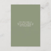 boho wildbloemflorale trouwenkaart informatiekaartje (Achterkant)