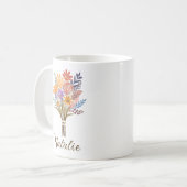 Boho-wildbloemmonogram Koffiemok (Voorkant links)