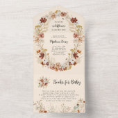 Boho Wilde Baby shower in één keer uitgenodigd All In One Uitnodiging (Binnen)