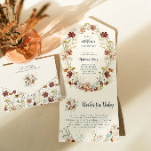 Boho Wilde Baby shower in één keer uitgenodigd All In One Uitnodiging