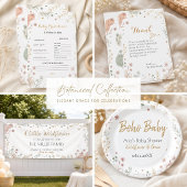 Boho Wilde Bloem Aardse Botanische Kruiden Kaart