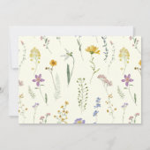 Boho Wilde Bloem Advies Voor Toekomstige Ouders Bedankkaart (Achterkant)