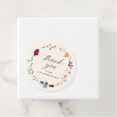 Boho Wilde Bloem Baby Shower Bedankjes Labels (In situ)