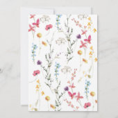 Boho Wilde Bloem Baby Shower Bloemen Kaart (Achterkant)