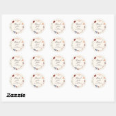 Boho Wilde Bloem Baby Shower Ronde Sticker (Vel)