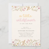 Boho Wilde Bloem Baby Shower Uitnodiging (Voorkant)