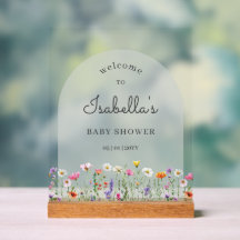 Boho Wilde Bloem Baby Shower Welkomstbord