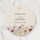 Boho Wilde Bloem Bedankjes Labels (Voorkant)