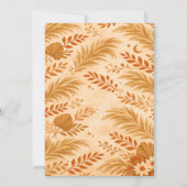 Boho Wilde Bloem Beer Herfst Pampas Gras Kaart (Achterkant)