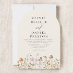 Boho Wilde Bloem Beige Tuin Bruiloft Kaart<br><div class="desc">Maak uw gasten ondergedompeld in de romantiek van de natuur met onze Boho Wildflower Tuin Trouwkaart. Geïnspireerd door de schoonheid van ongetemde bloemen, vangt deze uitnodiging de essentie van een vrijgeestige viering. Het betoverende ontwerp toont delicate wilde bloemen die dansen te midden van weelderig groen, waarmee de toon wordt gezet...</div>