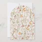 Boho Wilde Bloem Beige Tuin Bruiloft Kaart (Achterkant)