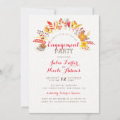 Boho wilde bloem bladeren trouw engagement feest kaart (Voorkant)