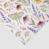 Boho wilde bloem bloemendruk botanische maanvlinde tissuepapier (Detail)
