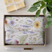 Boho wilde bloem bloemendruk botanische maanvlinde tissuepapier (Geschenk)