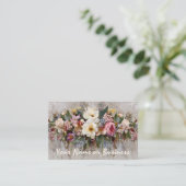 Boho wilde bloem bloemschikking visitekaartje (Staand voorkant)