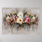 Boho wilde bloem bloemstuk schikking  poster (Voorkant)