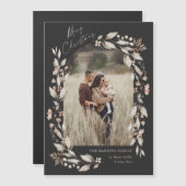 Boho Wilde Bloem Boog Foto Kerst Vakantie (Voorkant / Achterkant)
