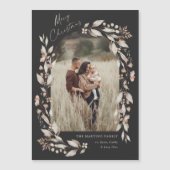 Boho Wilde Bloem Boog Foto Kerst Vakantie (Voorkant)