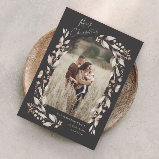 Boho Wilde Bloem Boog Foto Kerst Vakantie