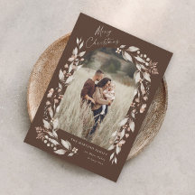 Boho Wilde Bloem Boog Foto Kerstmis