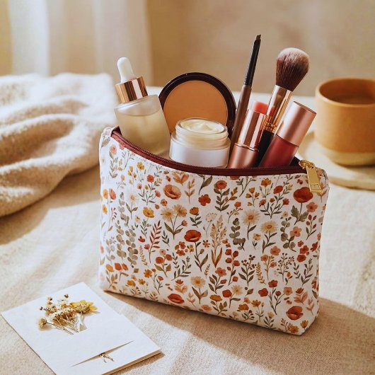 Boho Wilde Bloem Botanische Bloem Make-up Cosmetic Etui