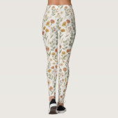 Boho Wilde Bloem Botanische Bloemige Moeder Esthet Leggings (Achterkant)