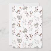 Boho Wilde Bloem Bruidsdouche Kaart (Achterkant)