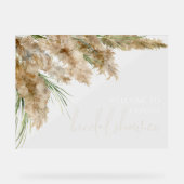 Boho wilde bloem bruidsfeest acryl welkomstbord acryl bord (Voorkant)