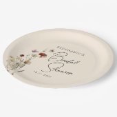 Boho Wilde Bloem Bruidsfeest Papieren Bordje (Gekanteld)