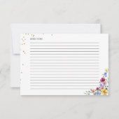 Boho Wilde Bloem Bruidsfeest Recept Kaarten (Achterkant)