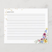 Boho Wilde Bloem Bruidsfeest Recept Kaarten (Achterkant)