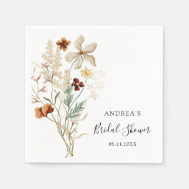 Boho Wilde Bloem Bruiloft Borrel Servet