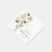 Boho Wilde Bloem Bruiloft Borrel Servet (Hoek)