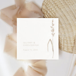 Boho Wilde Bloem Bruiloft Cocktail Papieren Servet